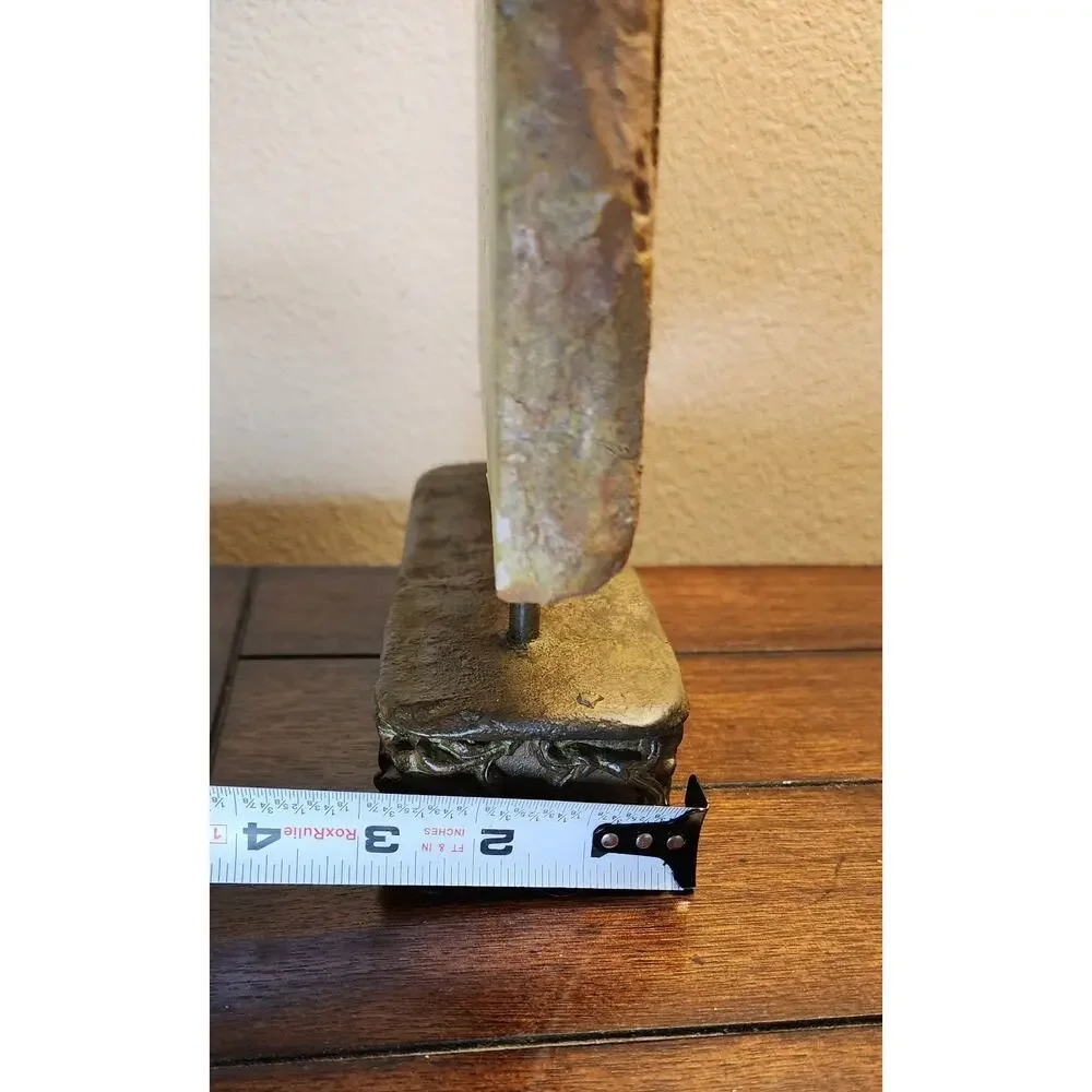 Vintage Jesus Last Supper Plaster Art Cast Iron Stand Brass Candle Holder 11